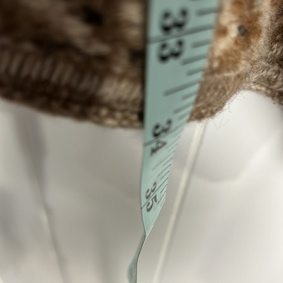 J. Jill Womens Waterfall Front Cardigan L Brown Tan Cream Pockets Aztec Wool EUC - Picture 13 of 15